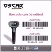 Picture of OSCAR UniBar II BT - Area Imager 2D QR 1D - Bluetooth Wireless Barcode Scanner Black