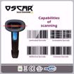 Picture of OSCAR OS-60CBR - Wireless Linear Imager 1D - 2-in-1 Wireless Barcode Scanner Black