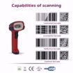 Picture of OSCAR UniDust II - Industrial Area Imager 2D QR 1D - Wired Barcode Scanner Red