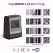 Picture of OSCAR UniBar CoreLite - Area Imager 2D QR 1D - Omni-Directional Desktop Barcode Scanner Black