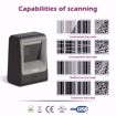 Picture of OSCAR UniBar CoreLite - Area Imager 2D QR 1D - Omni-Directional Desktop Barcode Scanner Black